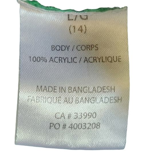 Ugly Xmas Christmas Sweater festive Sz.L green red long-sleeve knit elf sweater - Picture 5 of 9